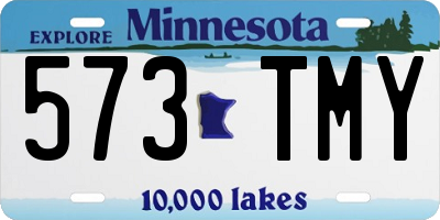MN license plate 573TMY