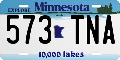 MN license plate 573TNA