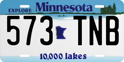 MN license plate 573TNB