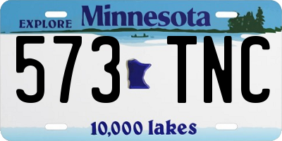 MN license plate 573TNC