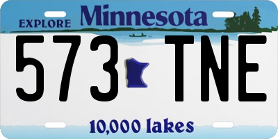MN license plate 573TNE