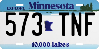 MN license plate 573TNF