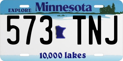 MN license plate 573TNJ