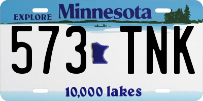MN license plate 573TNK