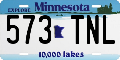 MN license plate 573TNL