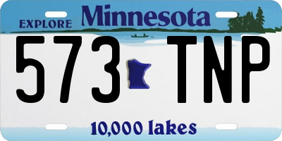 MN license plate 573TNP