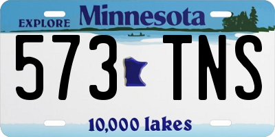 MN license plate 573TNS