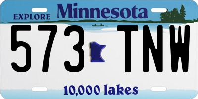 MN license plate 573TNW