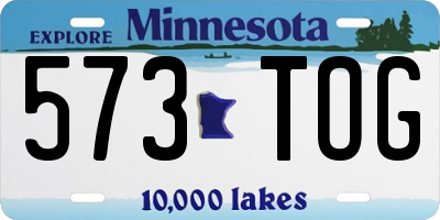 MN license plate 573TOG