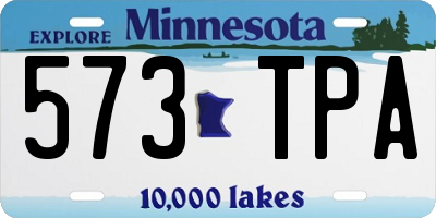 MN license plate 573TPA