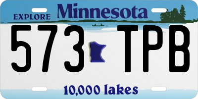 MN license plate 573TPB