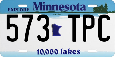 MN license plate 573TPC