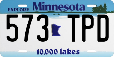 MN license plate 573TPD
