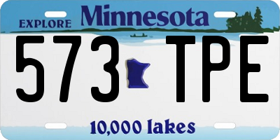 MN license plate 573TPE