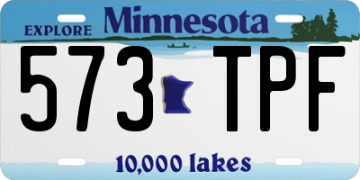 MN license plate 573TPF