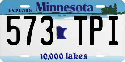 MN license plate 573TPI
