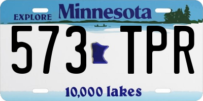 MN license plate 573TPR