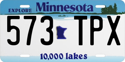 MN license plate 573TPX