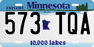 MN license plate 573TQA