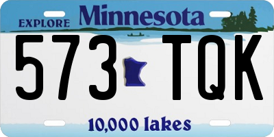 MN license plate 573TQK
