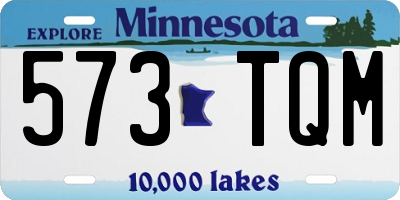 MN license plate 573TQM