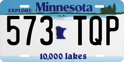 MN license plate 573TQP