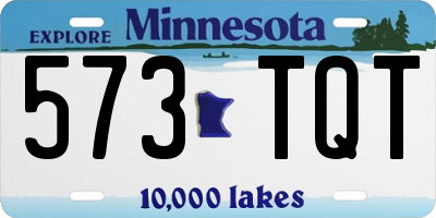 MN license plate 573TQT