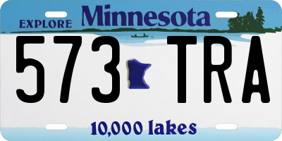 MN license plate 573TRA