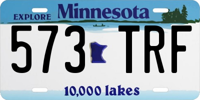 MN license plate 573TRF