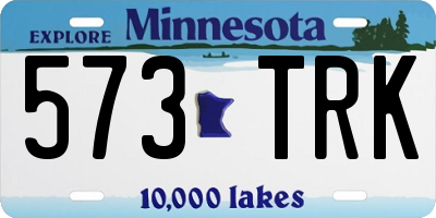 MN license plate 573TRK