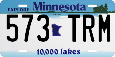 MN license plate 573TRM