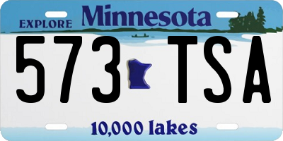 MN license plate 573TSA