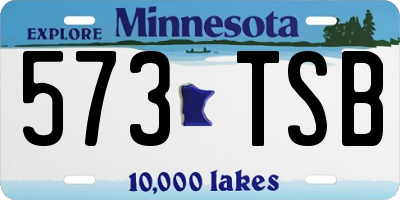 MN license plate 573TSB