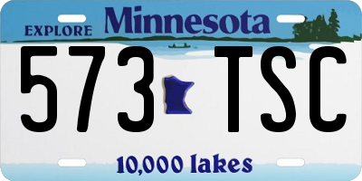 MN license plate 573TSC
