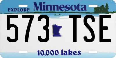 MN license plate 573TSE