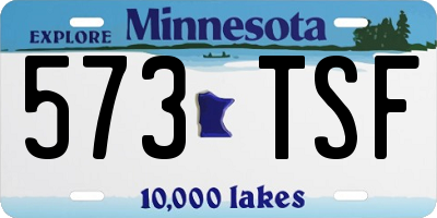 MN license plate 573TSF