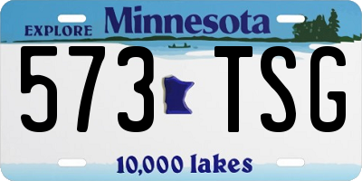 MN license plate 573TSG