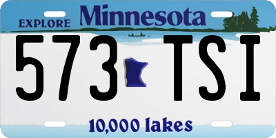 MN license plate 573TSI