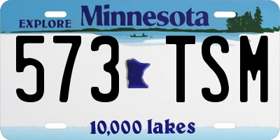 MN license plate 573TSM