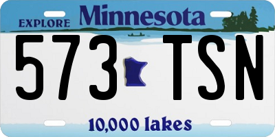MN license plate 573TSN