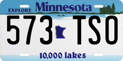 MN license plate 573TSO
