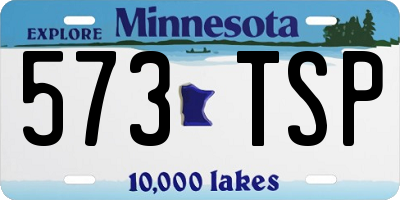 MN license plate 573TSP
