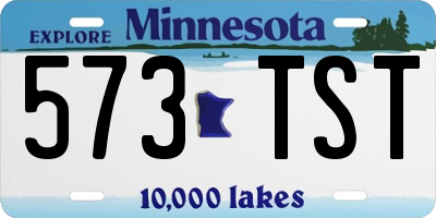MN license plate 573TST