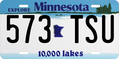 MN license plate 573TSU