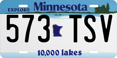 MN license plate 573TSV