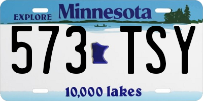 MN license plate 573TSY