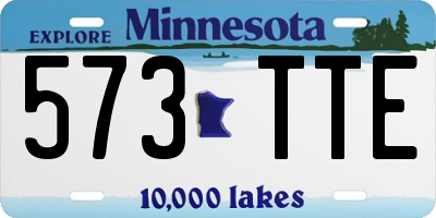 MN license plate 573TTE