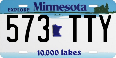 MN license plate 573TTY