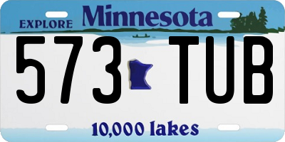 MN license plate 573TUB