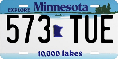 MN license plate 573TUE